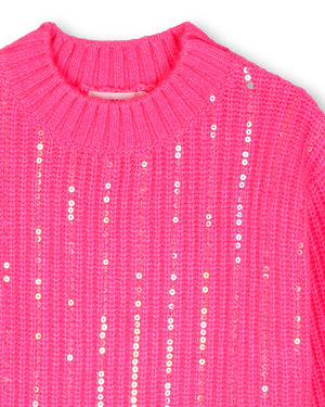 
  
    Billieblush
  
 Girls Fuchsia Sequin Knit Sweater