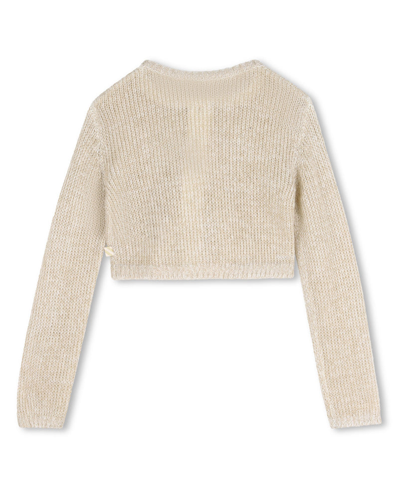 
  
    Billieblush
  
 Girls Gold Sequin Knit Cardigan