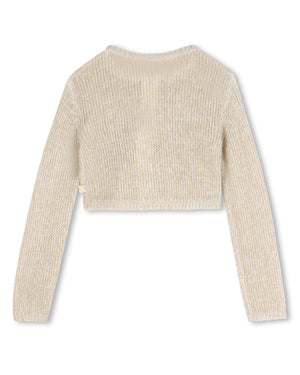 
  
    Billieblush
  
 Girls Gold Sequin Knit Cardigan