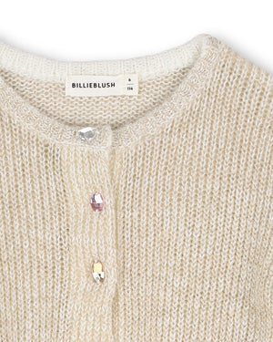 
  
    Billieblush
  
 Girls Gold Sequin Knit Cardigan