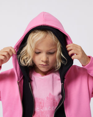 
  
    Marc
  
    Jacobs
  
 Girls Fuchsia Zip Cotton Hoodie