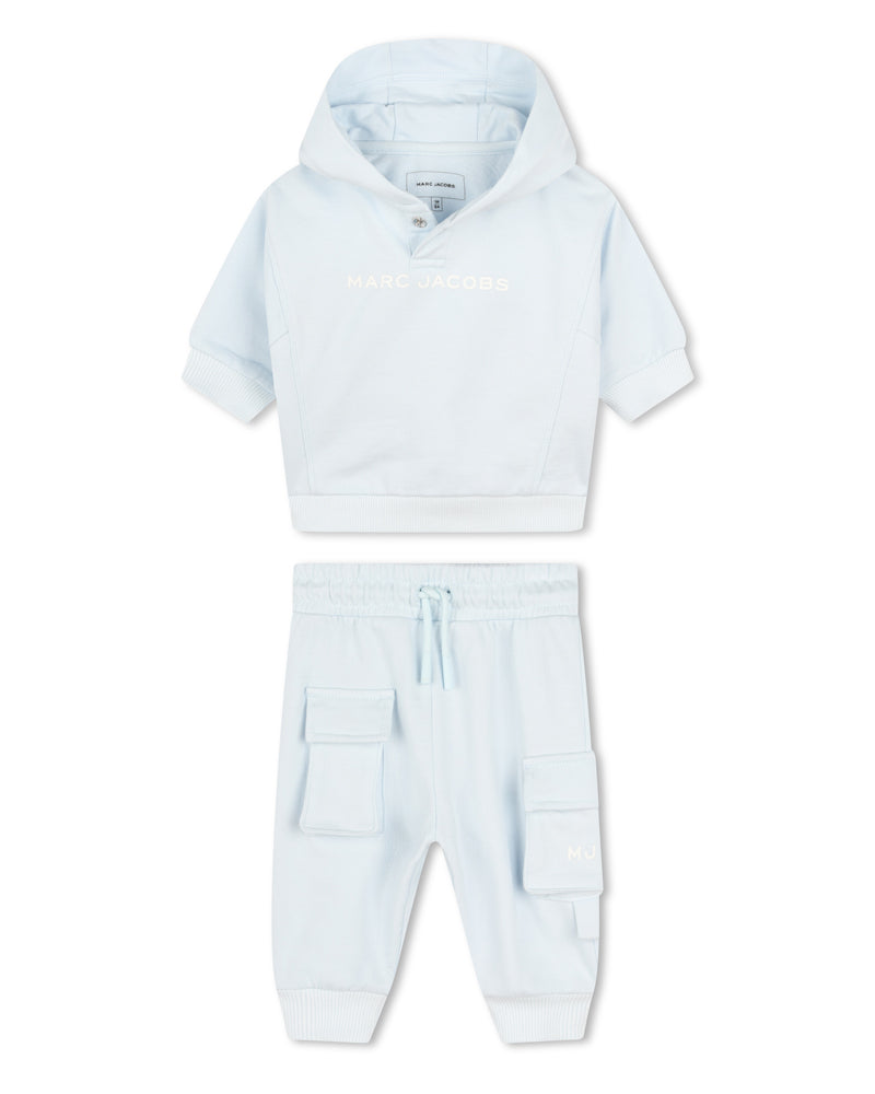 Baby Boys Blue Hooded Tracksuit Set