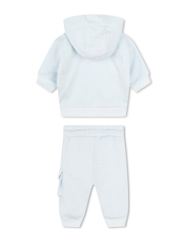 Baby Boys Blue Hooded Tracksuit Set