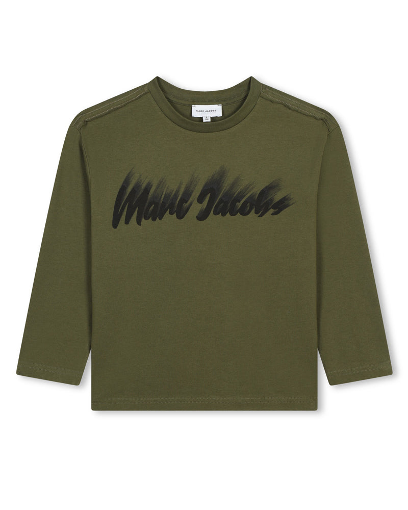 Boys Green Logo Top