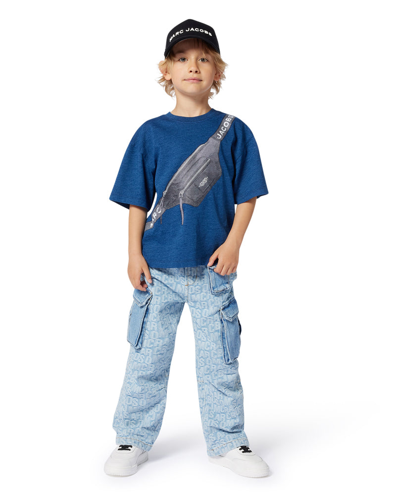 Boys Blue Biker Belt T-Shirt