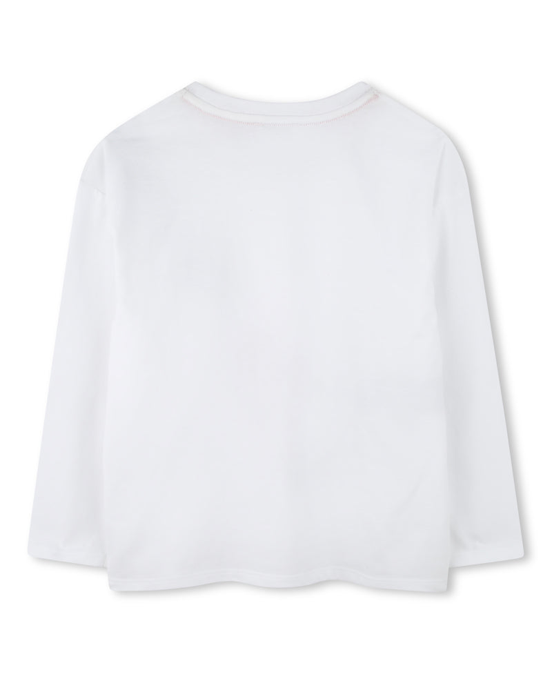 Girls White Snapshot Top
