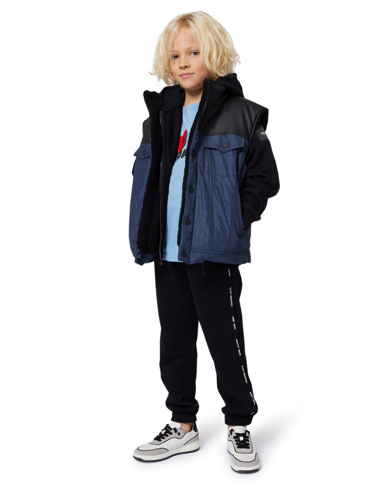 Boys Black Track Pants