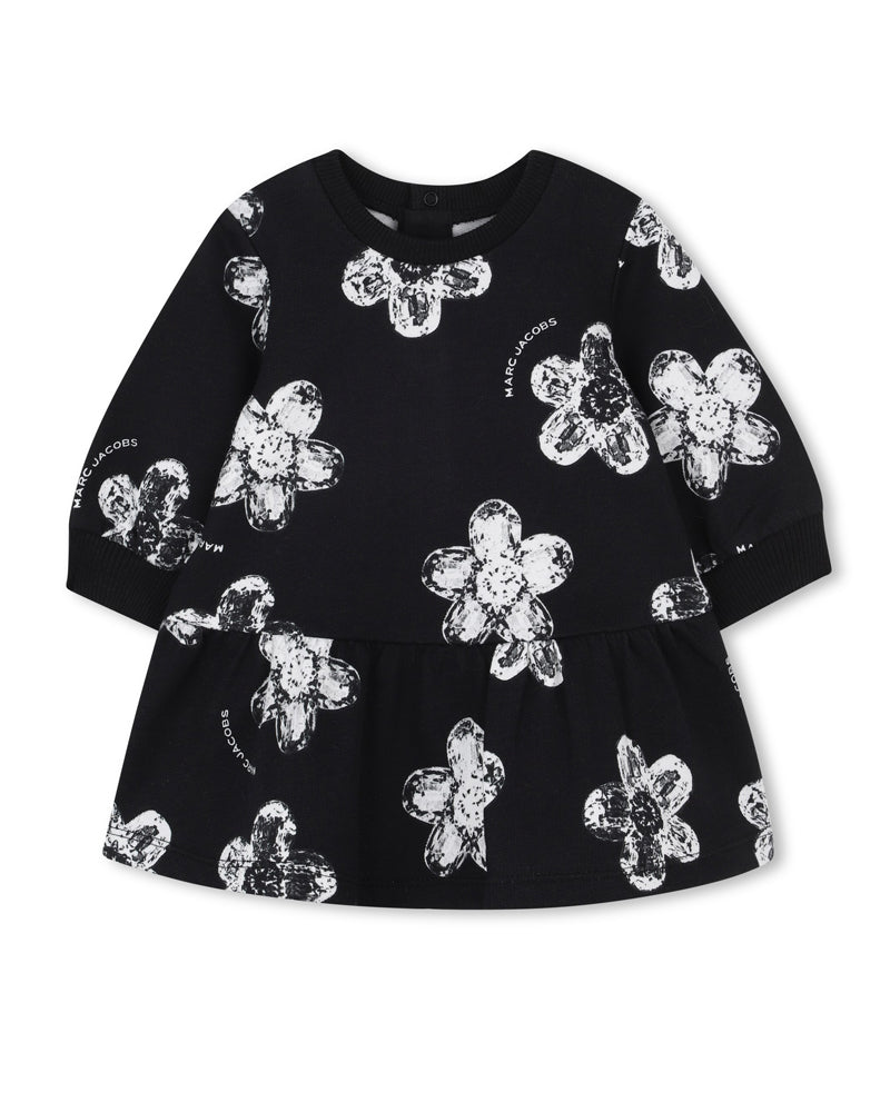 Baby Girls Black Daisy Dress