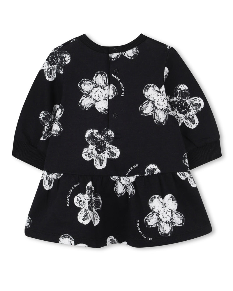 Baby Girls Black Daisy Dress