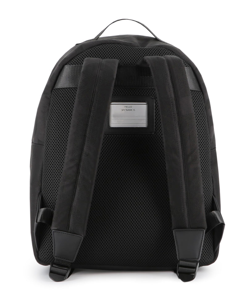 Boys Black Monogram Backpack