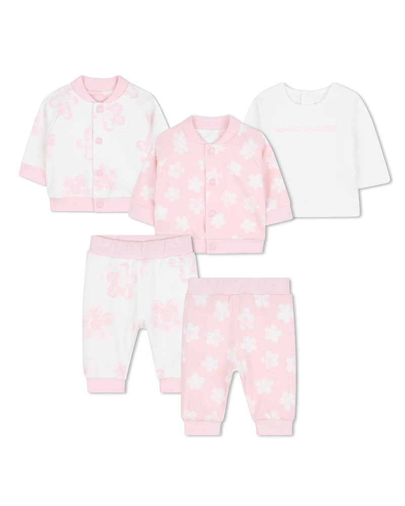 Baby Girls Pink Reversible Tracksuit Set