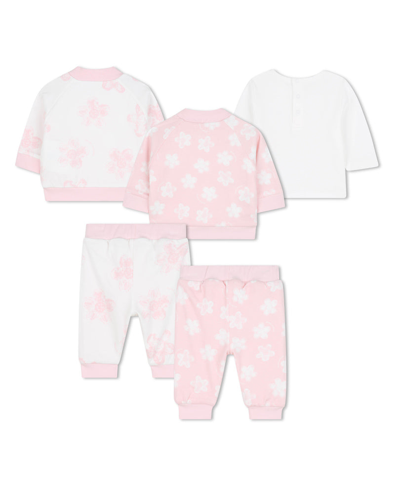 Baby Girls Pink Reversible Tracksuit Set