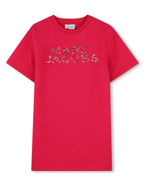 
  
    Marc
  
    Jacobs
  
 Girls Fuchsia Crystal Logo Dress
