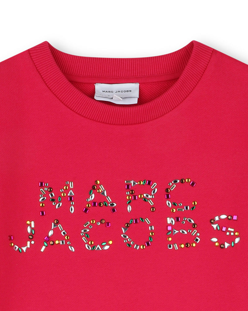 
  
    Marc
  
    Jacobs
  
 Girls Fuchsia Crystal Logo Dress