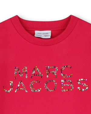 
  
    Marc
  
    Jacobs
  
 Girls Fuchsia Crystal Logo Dress