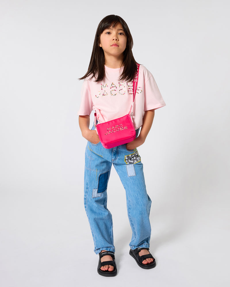 
  
    Marc
  
    Jacobs
  
 Girls Pink Crystal Logo T-Shirt