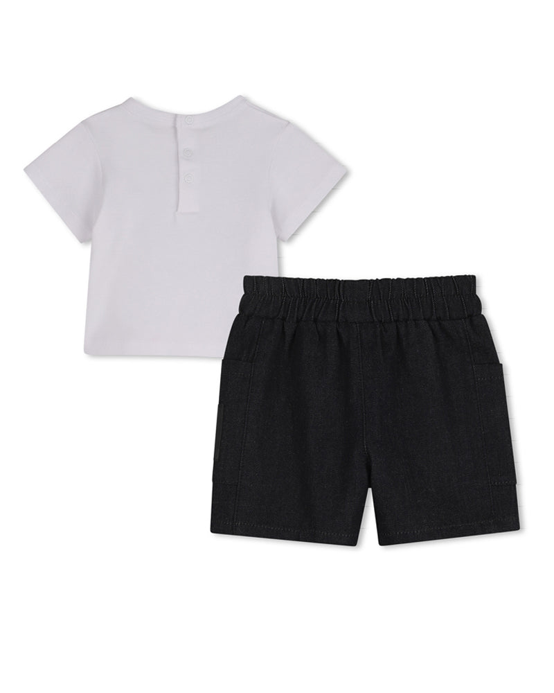 
  
    Marc
  
    Jacobs
  
 Baby Boys White T & Denim Short Set