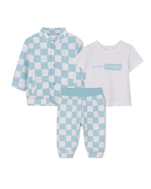 
  
    Marc
  
    Jacobs
  
 Baby Boys Blue Check Tracksuit Set