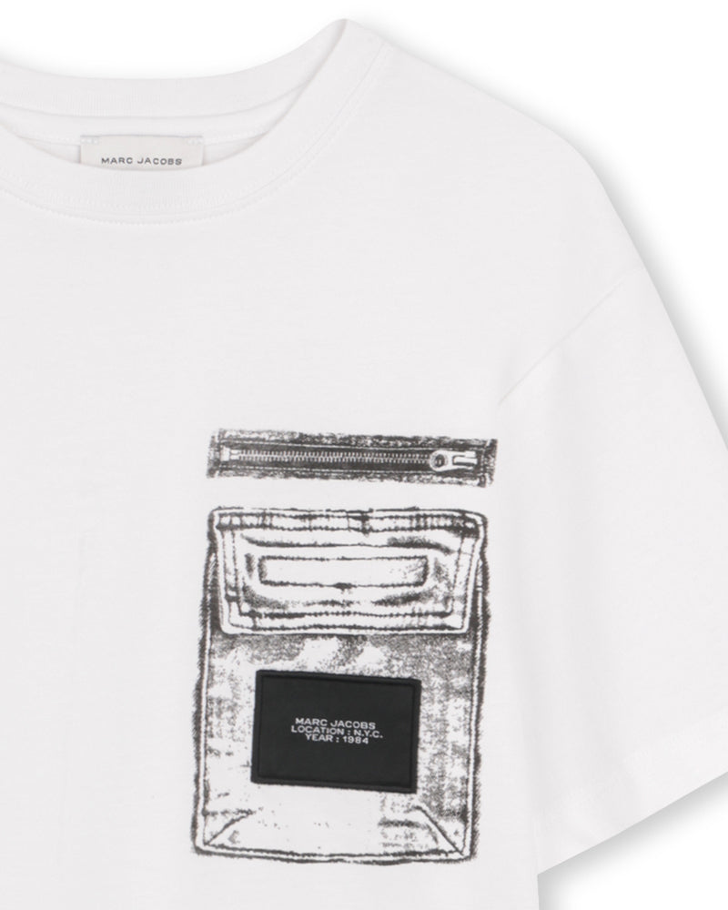 
  
    Marc
  
    Jacobs
  
 Boys White Pocket T-Shirt