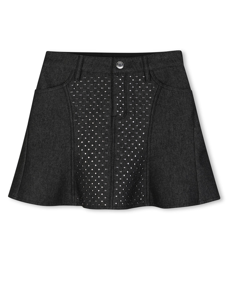 
  
    Marc
  
    Jacobs
  
 Girls Black Denim Studded Skirt