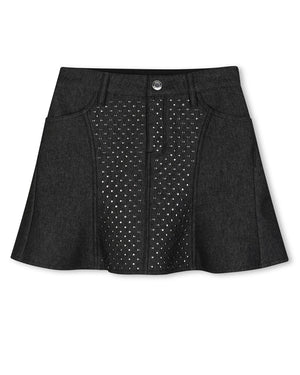 
  
    Marc
  
    Jacobs
  
 Girls Black Denim Studded Skirt