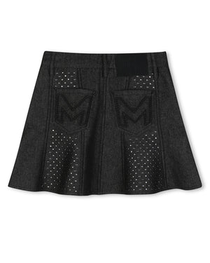 
  
    Marc
  
    Jacobs
  
 Girls Black Denim Studded Skirt