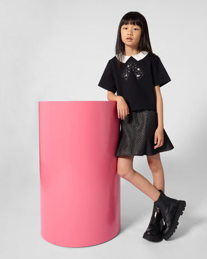 
  
    Marc
  
    Jacobs
  
 Girls Black Denim Studded Skirt