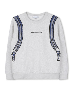 
  
    Marc
  
    Jacobs
  
 Boys Grey Backpack Sweatshirt