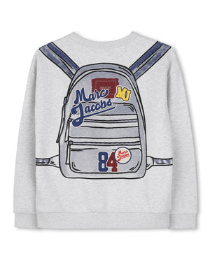 
  
    Marc
  
    Jacobs
  
 Boys Grey Backpack Sweatshirt