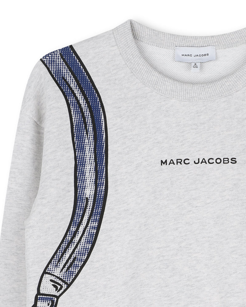 
  
    Marc
  
    Jacobs
  
 Boys Grey Backpack Sweatshirt