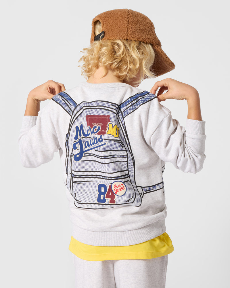 
  
    Marc
  
    Jacobs
  
 Boys Grey Backpack Sweatshirt