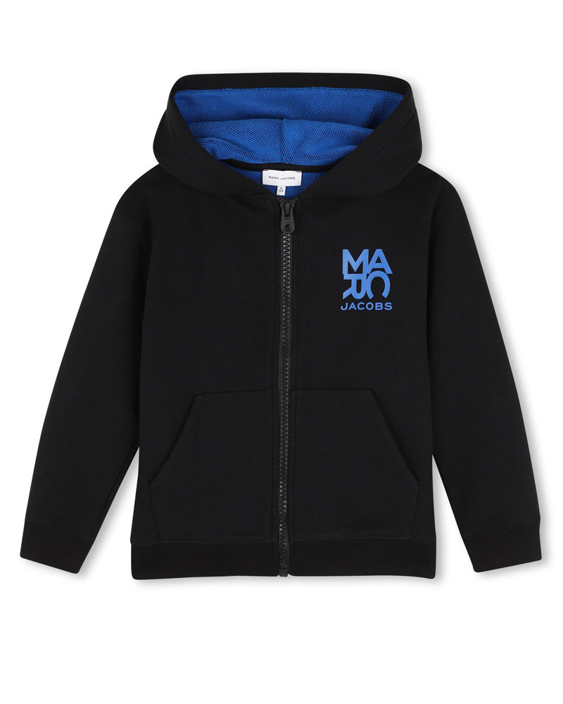 
  
    Marc
  
    Jacobs
  
 Boys Black/Blue Zip Up Sweater