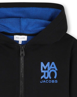 
  
    Marc
  
    Jacobs
  
 Boys Black/Blue Zip Up Sweater