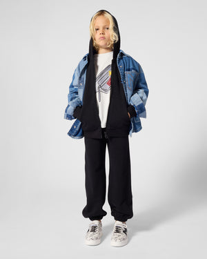
  
    Marc
  
    Jacobs
  
 Boys Black/Blue Zip Up Sweater
