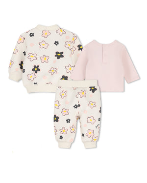 
  
    Marc
  
    Jacobs
  
 Baby Girls White/Pink Daisy Tracksuit Set
