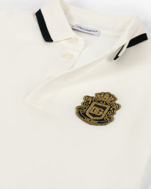 
  
    Dolce
  
    &
  
    Gabbana
  
 Boys White DNA Crest Polo