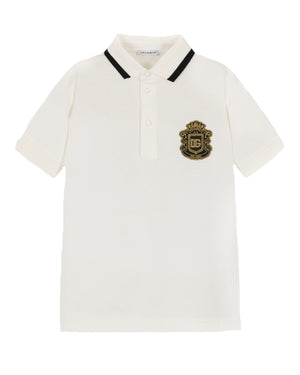 
  
    Dolce
  
    &
  
    Gabbana
  
 Boys White DNA Crest Polo