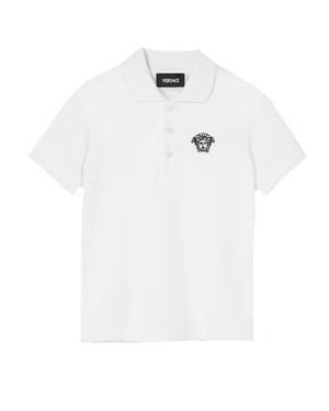 
  
    Versace
  
 Baby Boys White Embroidered Polo