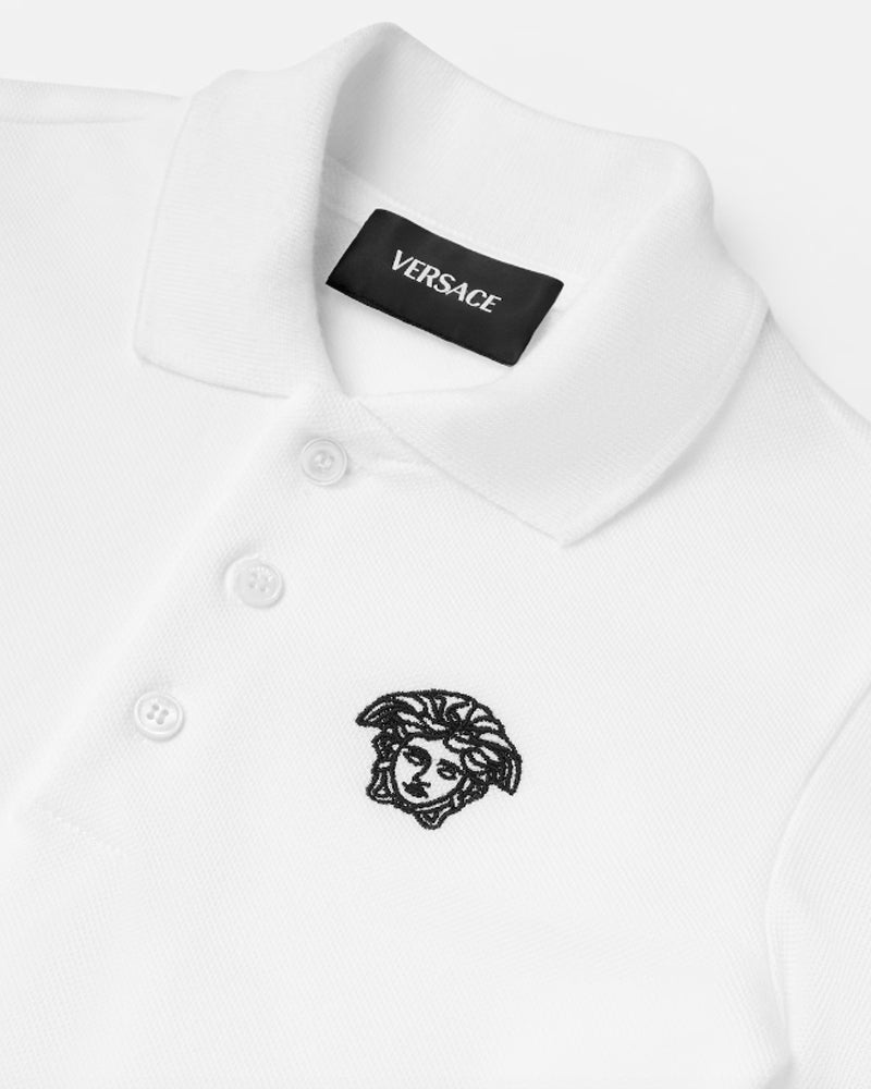 
  
    Versace
  
 Baby Boys White Embroidered Polo