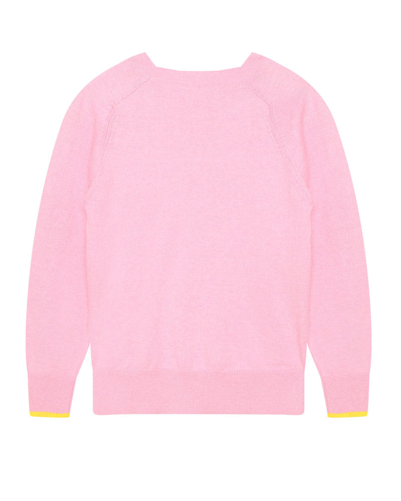 Girls Pink Knit Sweater