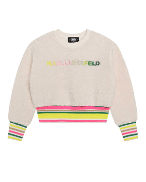 
  
    Karl
  
    Lagerfeld
  
    Kids
  
 Girls Sherpa Ivory Sweatshirt