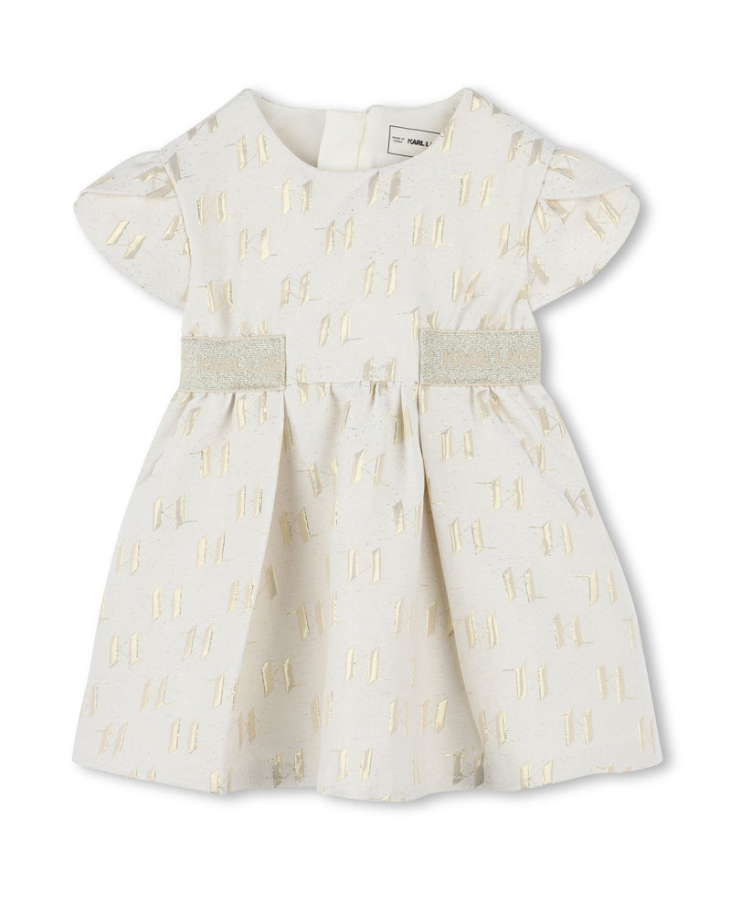 Karl, Lagerfeld, Kids, Baby Girls Ivory/Gold Dress