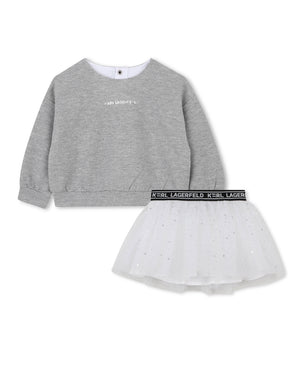 
  
    Karl
  
    Lagerfeld
  
    Kids
  
 Baby Girls Grey Sweater & Skirt Set