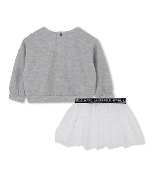 
  
    Karl
  
    Lagerfeld
  
    Kids
  
 Baby Girls Grey Sweater & Skirt Set
