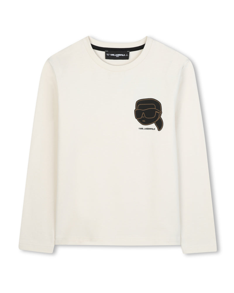 Boys Beige Logo Top