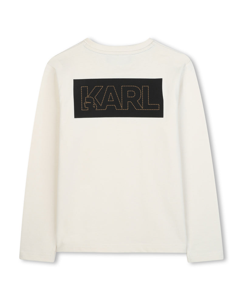 Boys Beige Logo Top