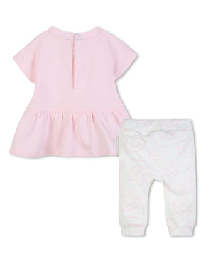 
  
    Karl
  
    Lagerfeld
  
    Kids
  
 Baby Girls Ivory/Pink Dress & Legging Set