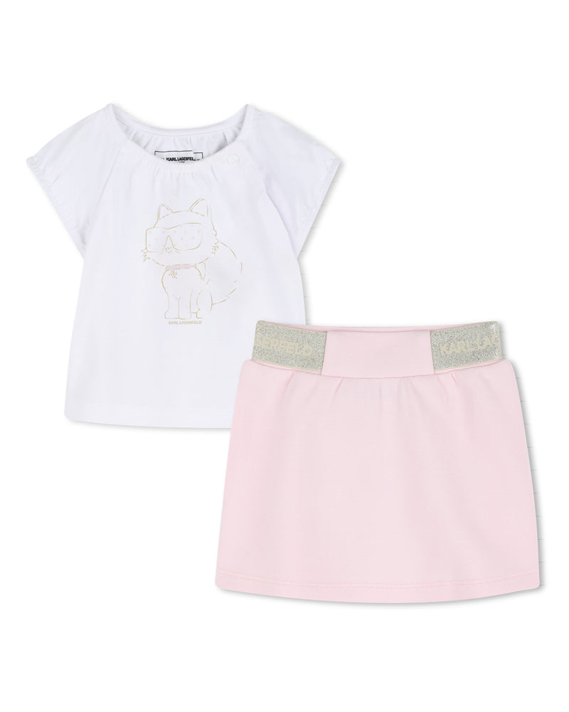 
  
    Karl
  
    Lagerfeld
  
    Kids
  
 Baby Girls White/Pink T & Skirt Set