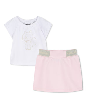 
  
    Karl
  
    Lagerfeld
  
    Kids
  
 Baby Girls White/Pink T & Skirt Set