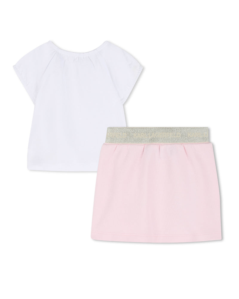
  
    Karl
  
    Lagerfeld
  
    Kids
  
 Baby Girls White/Pink T & Skirt Set
